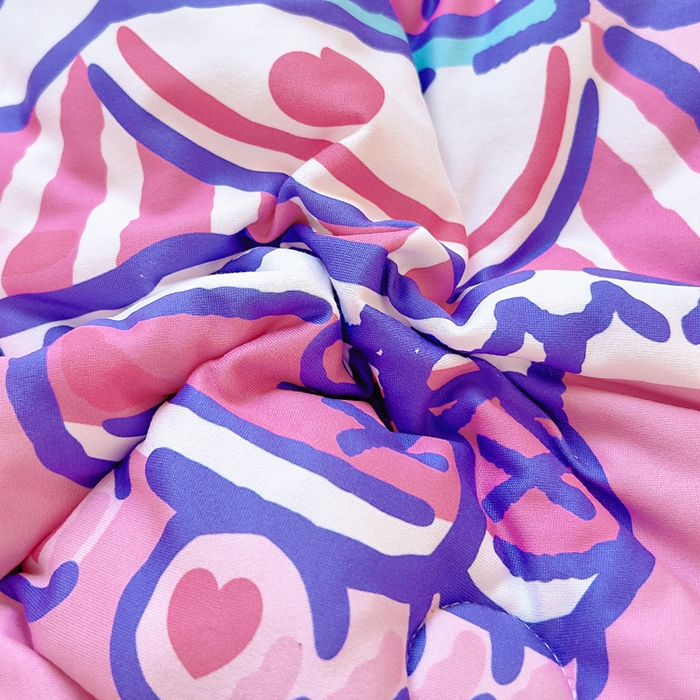 91家纺网 家纺一手货源 找家纺 吉咪兔家纺 2025新款大版三丽鸥库洛米儿童豆豆被针织棉幼儿园宝宝午睡春秋四季婴儿被子被芯 奶茶美乐蒂