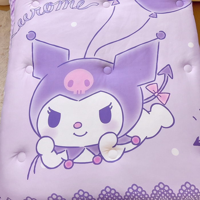 91家纺网 家纺一手货源 找家纺 吉咪兔家纺 2025新款大版三丽鸥库洛米儿童豆豆被针织棉幼儿园宝宝午睡春秋四季婴儿被子被芯 气球库洛米