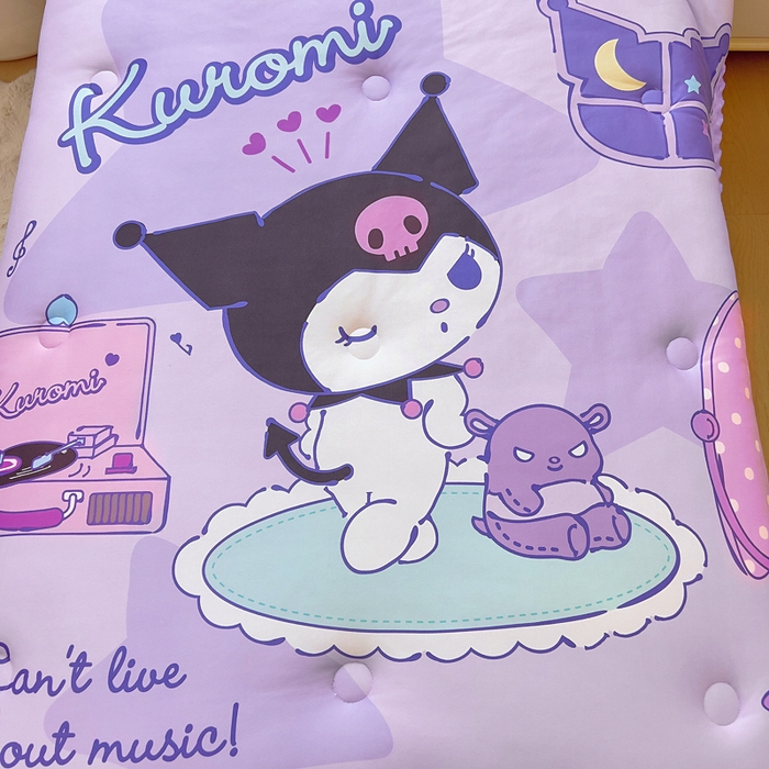 91家纺网 家纺一手货源 找家纺 吉咪兔家纺 2025新款大版三丽鸥库洛米儿童豆豆被针织棉幼儿园宝宝午睡春秋四季婴儿被子被芯 梳妆库洛米