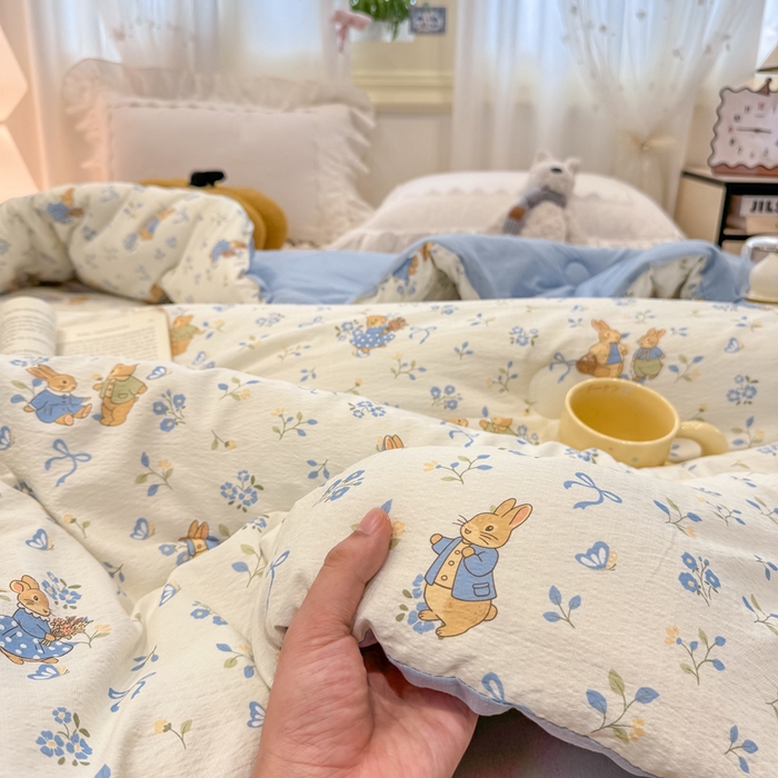 91家纺网 家纺一手货源 找家纺 梦初语 2025秋冬新款大豆纤维被子冬被棉被芯春秋被宿舍单双人学生四季通用（大豆纤维含量10%） 春日来信