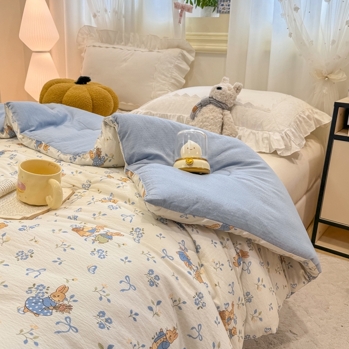 91家纺网 家纺一手货源 找家纺 梦初语 2025秋冬新款大豆纤维被子冬被棉被芯春秋被宿舍单双人学生四季通用（大豆纤维含量10%） 春日来信