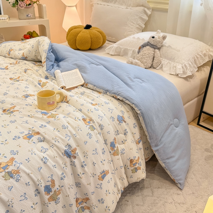 91家纺网 家纺一手货源 找家纺 梦初语 2025秋冬新款大豆纤维被子冬被棉被芯春秋被宿舍单双人学生四季通用（大豆纤维含量10%） 春日来信