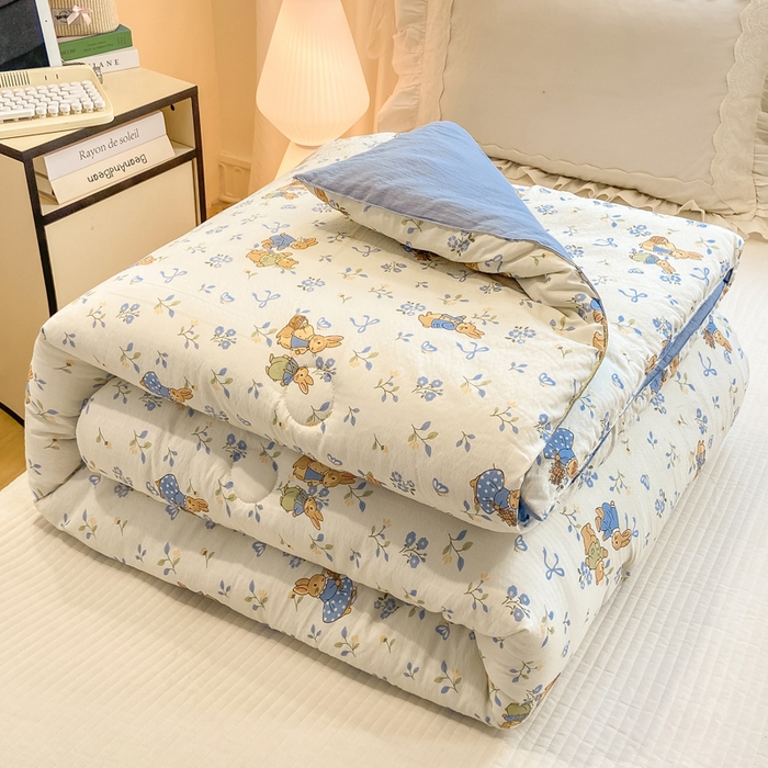 91家纺网 家纺一手货源 找家纺 梦初语 2025秋冬新款大豆纤维被子冬被棉被芯春秋被宿舍单双人学生四季通用（大豆纤维含量10%） 春日来信