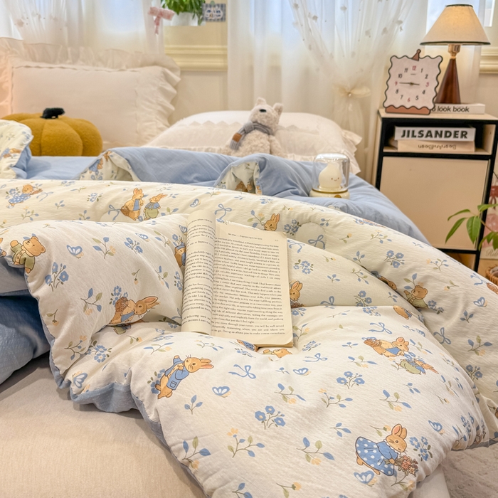 91家纺网 家纺一手货源 找家纺 梦初语 2025秋冬新款大豆纤维被子冬被棉被芯春秋被宿舍单双人学生四季通用（大豆纤维含量10%） 春日来信