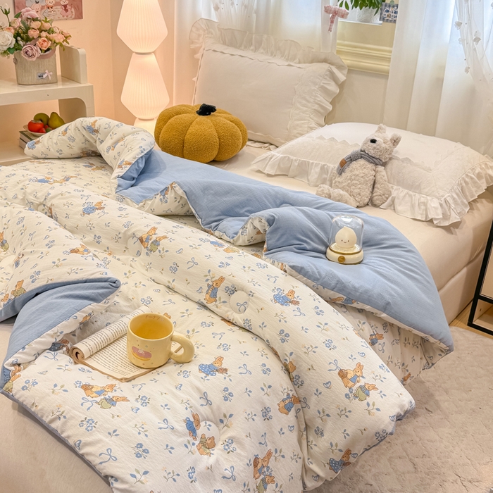 91家纺网 家纺一手货源 找家纺 梦初语 2025秋冬新款大豆纤维被子冬被棉被芯春秋被宿舍单双人学生四季通用（大豆纤维含量10%） 春日来信