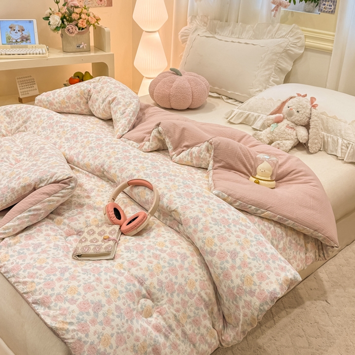 91家纺网 家纺一手货源 找家纺 梦初语 2025秋冬新款大豆纤维被子冬被棉被芯春秋被宿舍单双人学生四季通用（大豆纤维含量10%） 花颜