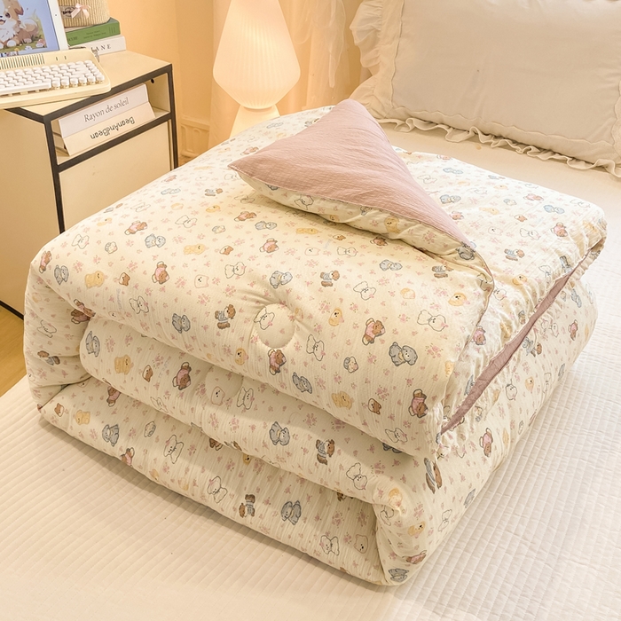 91家纺网 家纺一手货源 找家纺 梦初语 2025秋冬新款大豆纤维被子冬被棉被芯春秋被宿舍单双人学生四季通用（大豆纤维含量10%） 泡芙小狗