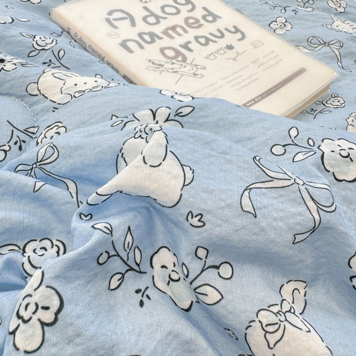 91家纺网 家纺一手货源 找家纺 梦初语 2025秋冬新款大豆纤维被子冬被棉被芯春秋被宿舍单双人学生四季通用（大豆纤维含量10%） 甜兔派对