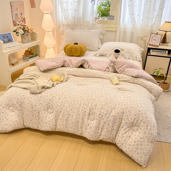 91家纺网 家纺一手货源 找家纺 梦初语 2025秋冬新款大豆纤维被子冬被棉被芯春秋被宿舍单双人学生四季通用（大豆纤维含量10%） 唯美小兔