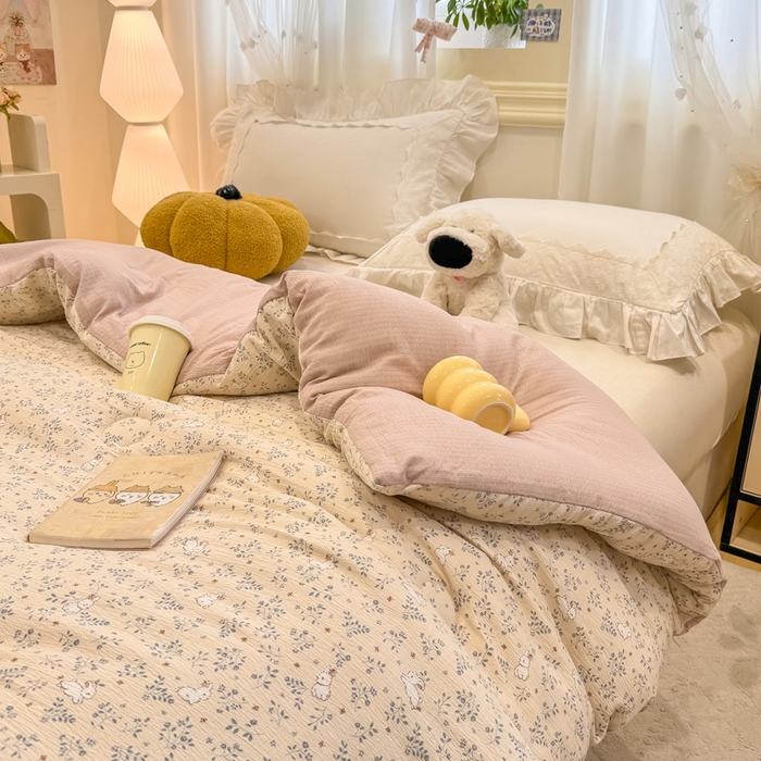 91家纺网 家纺一手货源 找家纺 梦初语 2025秋冬新款大豆纤维被子冬被棉被芯春秋被宿舍单双人学生四季通用（大豆纤维含量10%） 唯美小兔