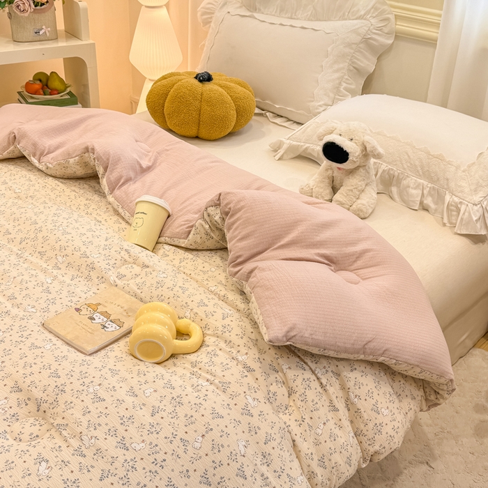 91家纺网 家纺一手货源 找家纺 梦初语 2025秋冬新款大豆纤维被子冬被棉被芯春秋被宿舍单双人学生四季通用（大豆纤维含量10%） 唯美小兔