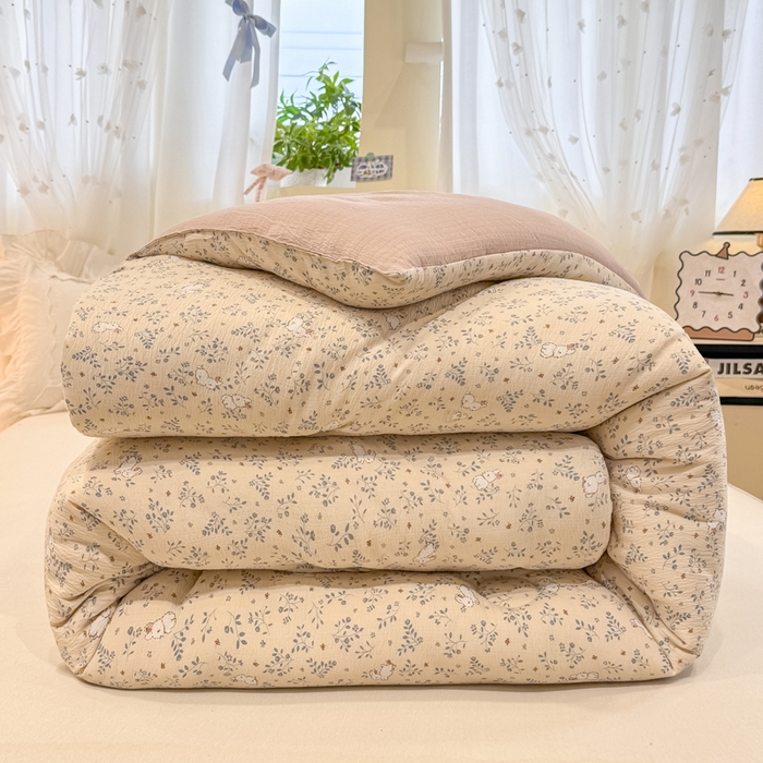 91家纺网 家纺一手货源 找家纺 梦初语 2025秋冬新款大豆纤维被子冬被棉被芯春秋被宿舍单双人学生四季通用（大豆纤维含量10%） 唯美小兔