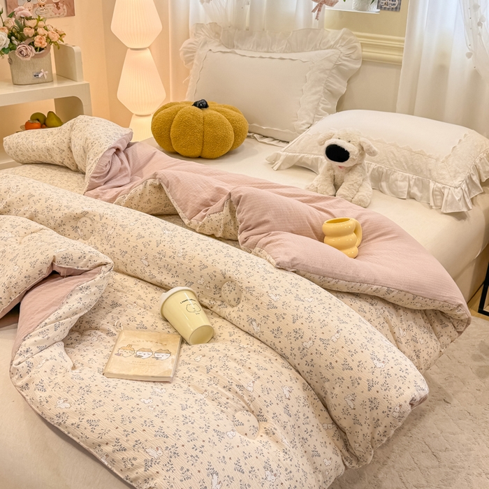 91家纺网 家纺一手货源 找家纺 梦初语 2025秋冬新款大豆纤维被子冬被棉被芯春秋被宿舍单双人学生四季通用（大豆纤维含量10%） 唯美小兔