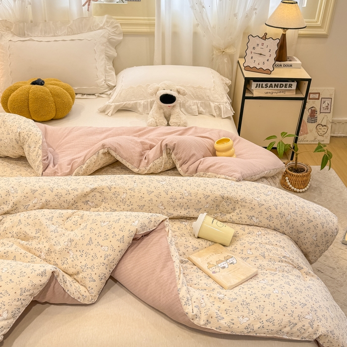 91家纺网 家纺一手货源 找家纺 梦初语 2025秋冬新款大豆纤维被子冬被棉被芯春秋被宿舍单双人学生四季通用（大豆纤维含量10%） 唯美小兔