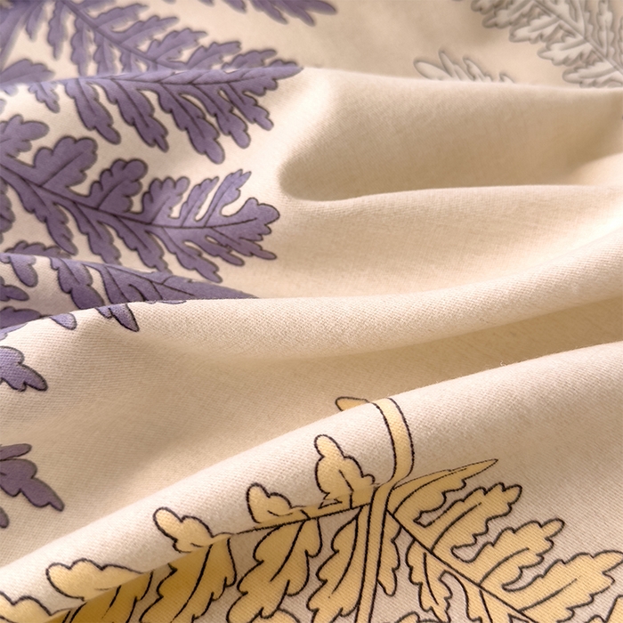 91家纺网 家纺一手货源 找家纺 优品阁 2024新款亲肤舒适全棉磨毛四件套学生三件套系列 岸边蒲草-紫