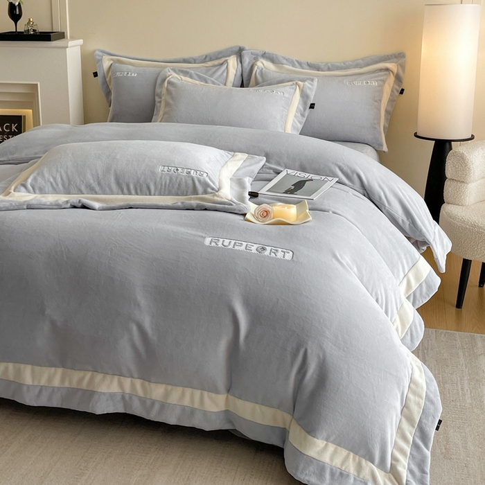 91家纺网 家纺一手货源 找家纺 （总）雅萱家纺 2025新款300g全消光牛奶绒四件套