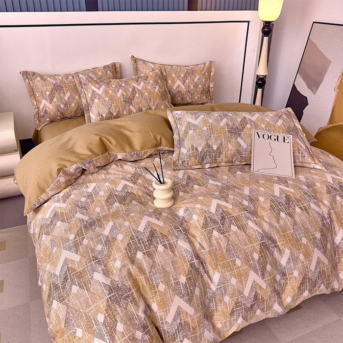 91家纺网 家纺一手货源 找家纺 优品阁 2024新款亲肤舒适全棉磨毛四件套学生三件套系列 妮可