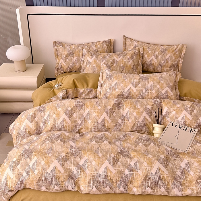 91家纺网 家纺一手货源 找家纺 优品阁 2024新款亲肤舒适全棉磨毛四件套学生三件套系列 妮可