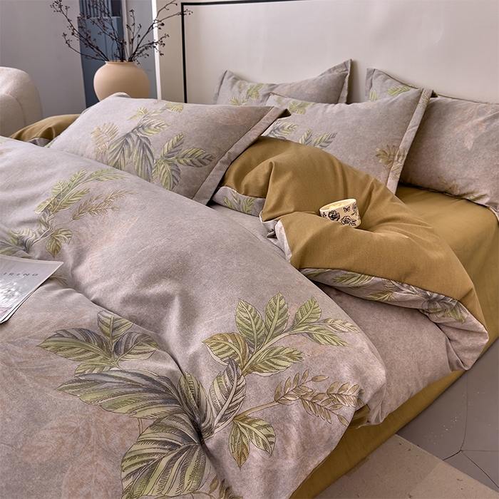 91家纺网 家纺一手货源 找家纺 优品阁 2024新款亲肤舒适全棉磨毛四件套学生三件套系列 叶罗丽