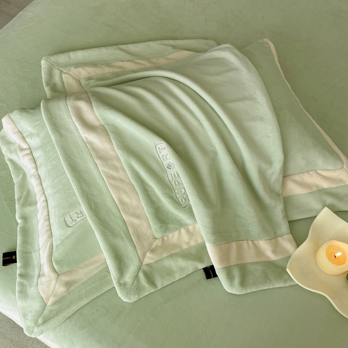 91家纺网 家纺一手货源 找家纺 雅萱家纺 2025新款300g全消光牛奶绒四件套 鲁珀特-绿色