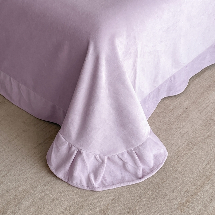 91家纺网 家纺一手货源 找家纺 雅萱家纺 2025新款300g全消光牛奶绒四件套 鲁珀特-紫色