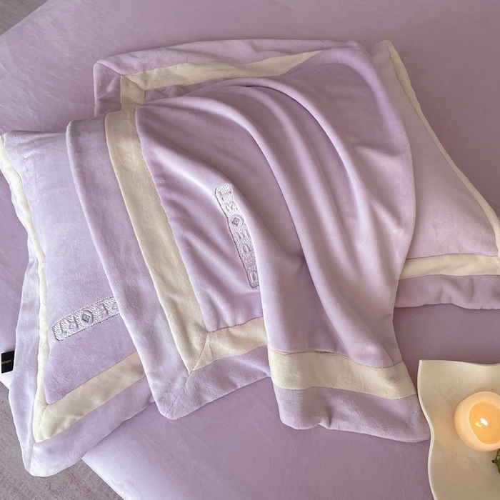 91家纺网 家纺一手货源 找家纺 雅萱家纺 2025新款300g全消光牛奶绒四件套 鲁珀特-紫色