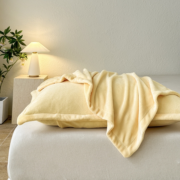 91家纺网 家纺一手货源 找家纺 （总）百寐 2025新款纯色牛奶绒抗静电加厚保暖信封加大50*80/48*74/40*60