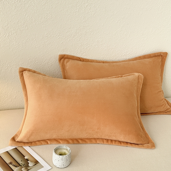 91家纺网 家纺一手货源 找家纺 （总）百寐 2025新款纯色牛奶绒抗静电加厚保暖信封加大50*80/48*74/40*60