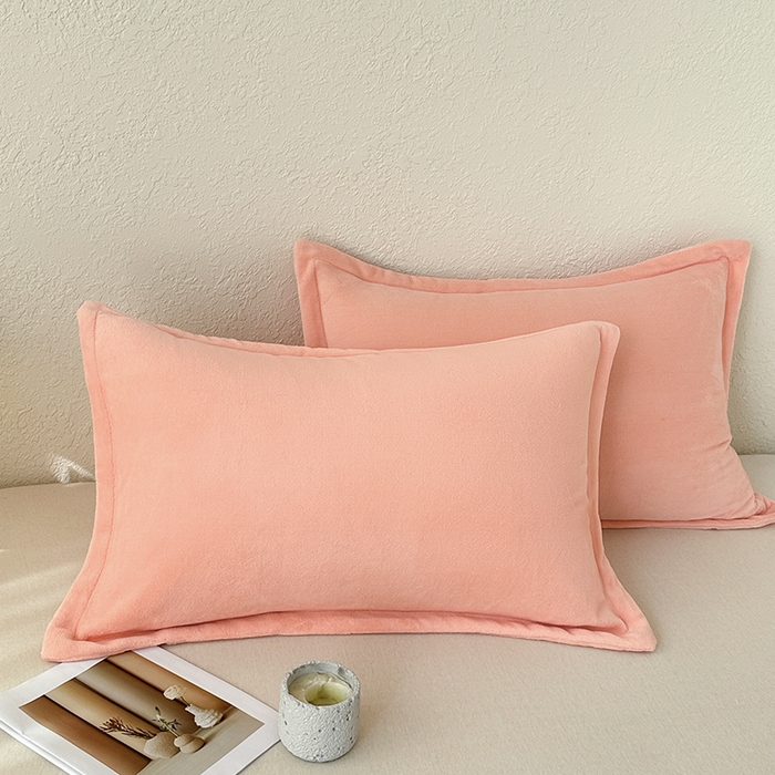 百寐 2025新款纯色牛奶绒抗静电加厚保暖信封加大50*80/48*74/40*60 玫瑰粉