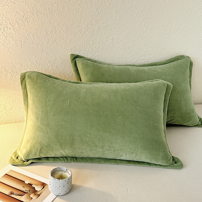 91家纺网 家纺一手货源 找家纺 （总）百寐 2025新款纯色牛奶绒抗静电加厚保暖信封加大50*80/48*74/40*60