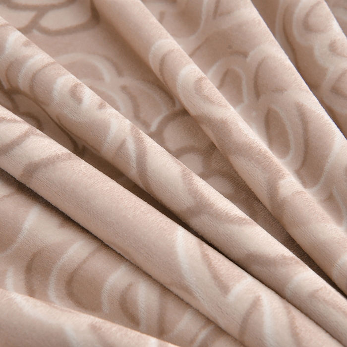 91家纺网 家纺一手货源 找家纺 绘萱2025新品爆款8斤包边印花牛奶绒四件套床裙款法莱绒金貂貂狐 玫瑰花语-咖