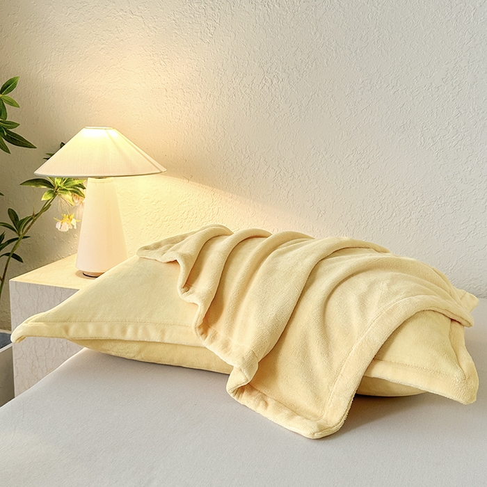 91家纺网 家纺一手货源 找家纺 （总）百寐 2025新款纯色牛奶绒抗静电加厚保暖信封加大50*80/48*74/40*60