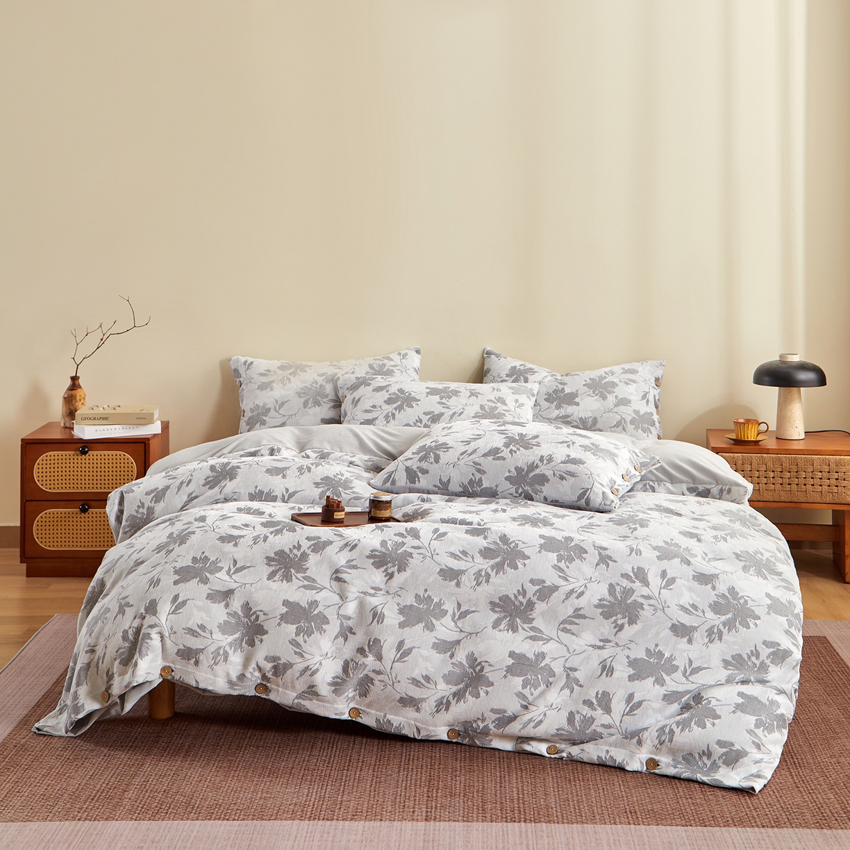 91家纺网 家纺一手货源 找家纺 （总）润肤居 2025新款雪尼尔棉绒大提花四件套