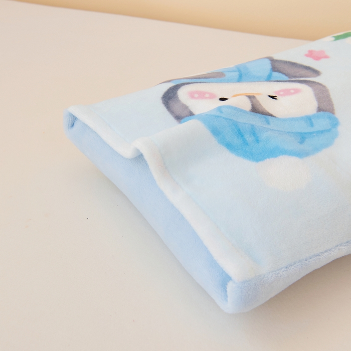 91家纺网 家纺一手货源 找家纺 鱼宝 2025新款大版牛奶绒三件套六件套多件套-彩绘系列 一只企鹅