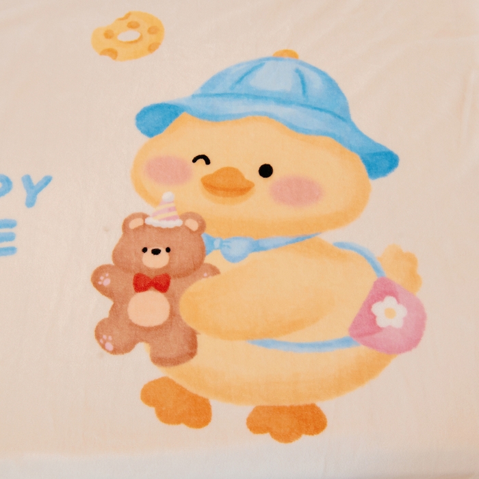 91家纺网 家纺一手货源 找家纺 鱼宝 2025新款大版牛奶绒三件套六件套多件套-彩绘系列 小熊鸭鸭