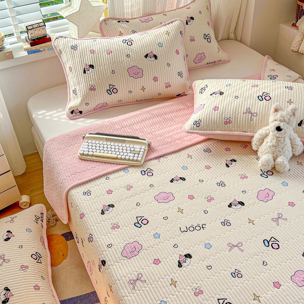 91家纺网 家纺一手货源 找家纺 （总）X猫先生 2025新品棉加绒床盖一面全棉一面牛奶绒床盖炕盖加厚床单床垫四季款系列二