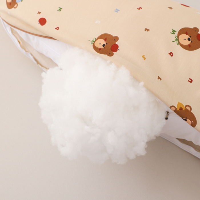 91家纺网 家纺一手货源 找家纺 大熊枕芯 2025新款全棉豌豆荚长抱枕双人长枕 小熊