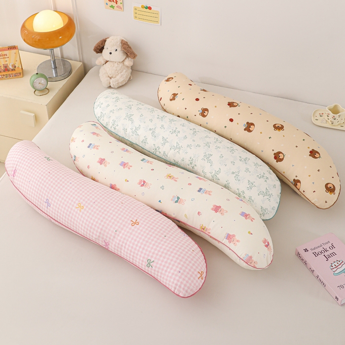 91家纺网 家纺一手货源 找家纺 （总）大熊枕芯 2025新款全棉豌豆荚长抱枕双人长枕