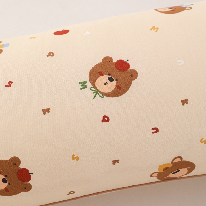 91家纺网 家纺一手货源 找家纺 大熊枕芯 2025新款全棉豌豆荚长抱枕双人长枕 小熊