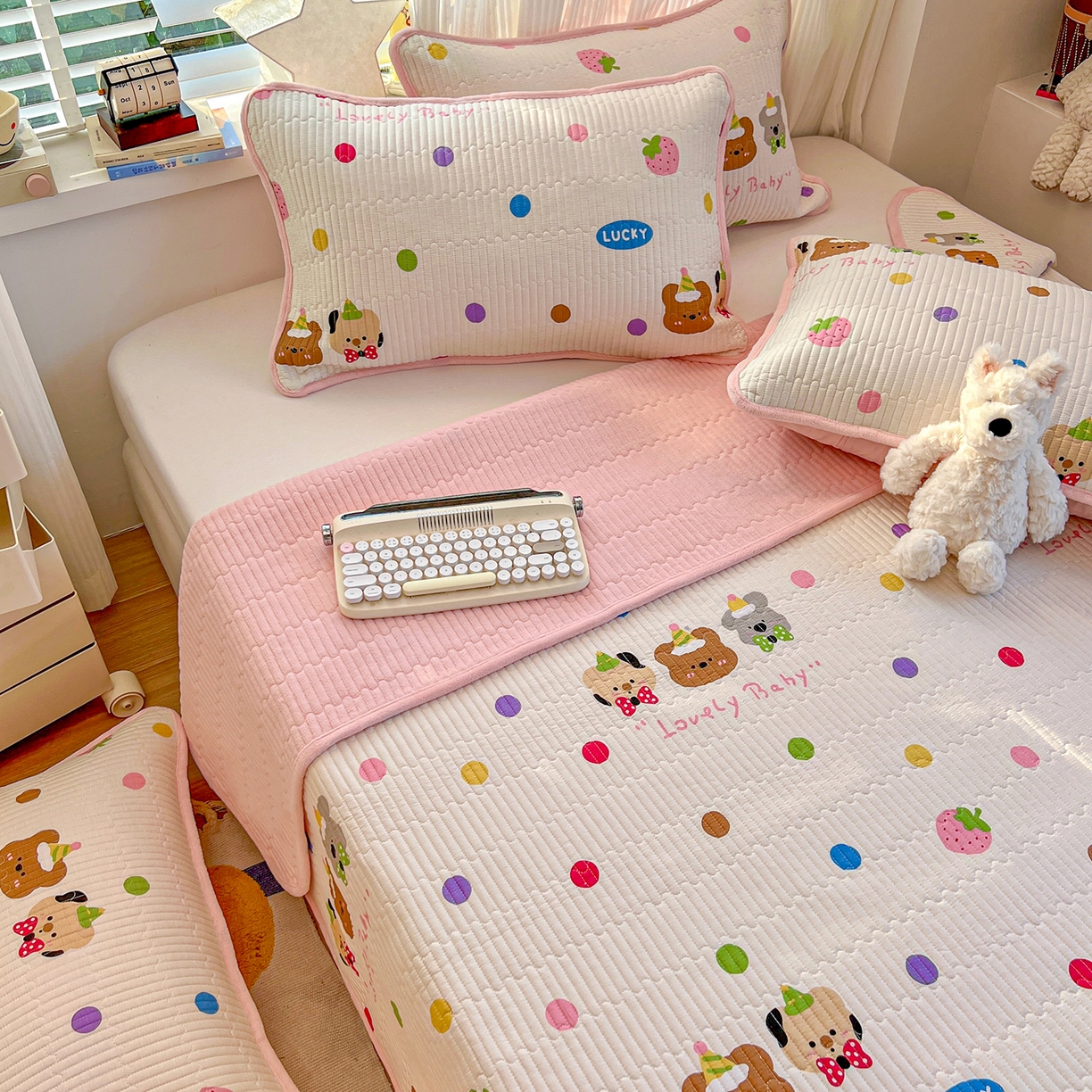 91家纺网 家纺一手货源 找家纺 （总）X猫先生 2025新品棉加绒床盖一面全棉一面牛奶绒床盖炕盖加厚床单床垫四季款系列二