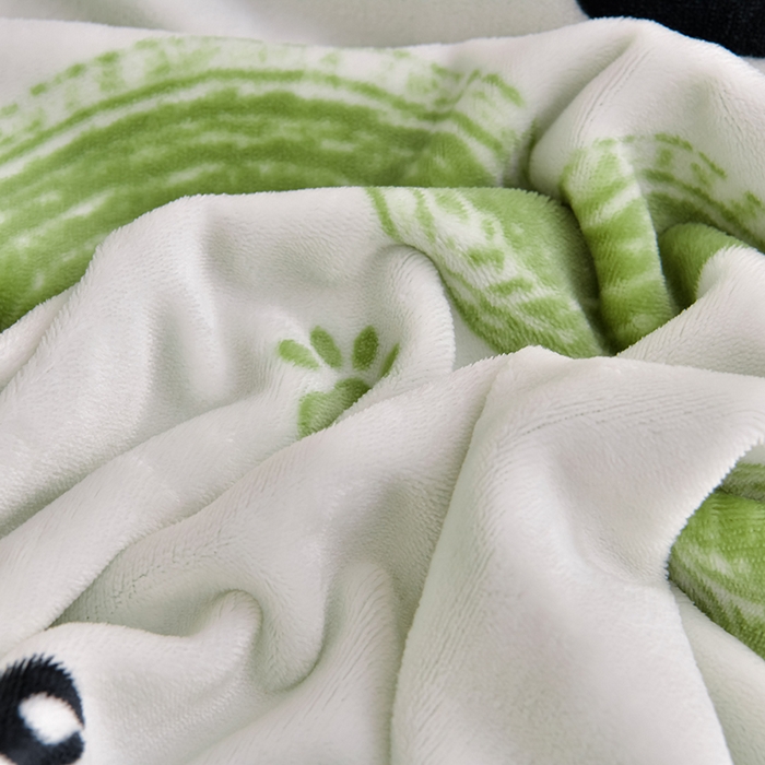 91家纺网 家纺一手货源 找家纺 绘萱2025新品爆款8斤包边印花牛奶绒四件套床裙款法莱绒金貂貂狐 熊猫抱竹