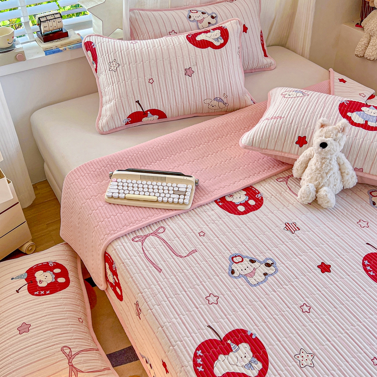 91家纺网 家纺一手货源 找家纺 （总）X猫先生 2025新品棉加绒床盖一面全棉一面牛奶绒床盖炕盖加厚床单床垫四季款系列二