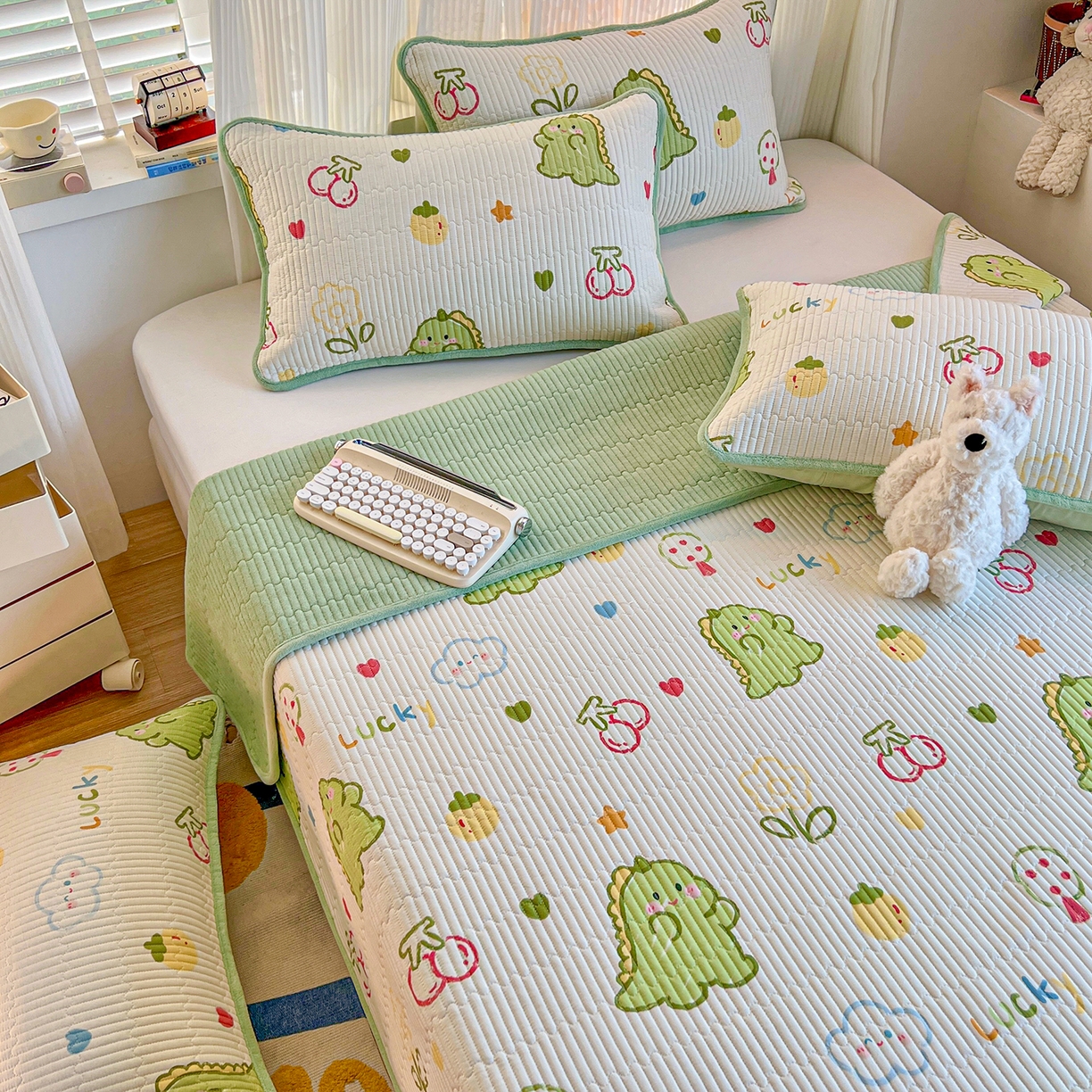 91家纺网 家纺一手货源 找家纺 （总）X猫先生 2025新品棉加绒床盖一面全棉一面牛奶绒床盖炕盖加厚床单床垫四季款系列二