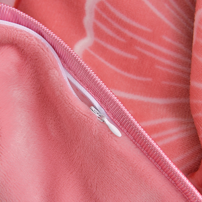 91家纺网 家纺一手货源 找家纺 绘萱2025新品爆款8斤包边印花牛奶绒四件套床裙款法莱绒金貂貂狐 银杏叶语-粉