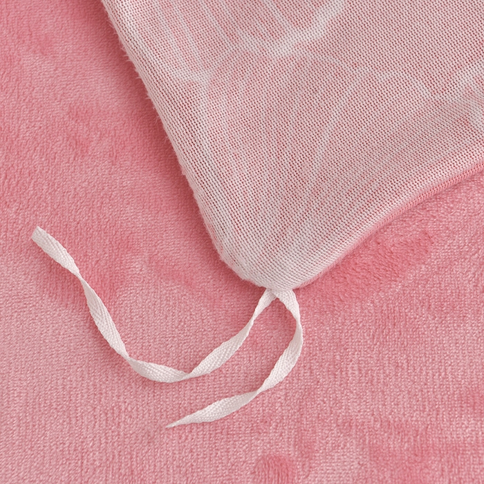 91家纺网 家纺一手货源 找家纺 绘萱2025新品爆款8斤包边印花牛奶绒四件套床裙款法莱绒金貂貂狐 银杏叶语-粉