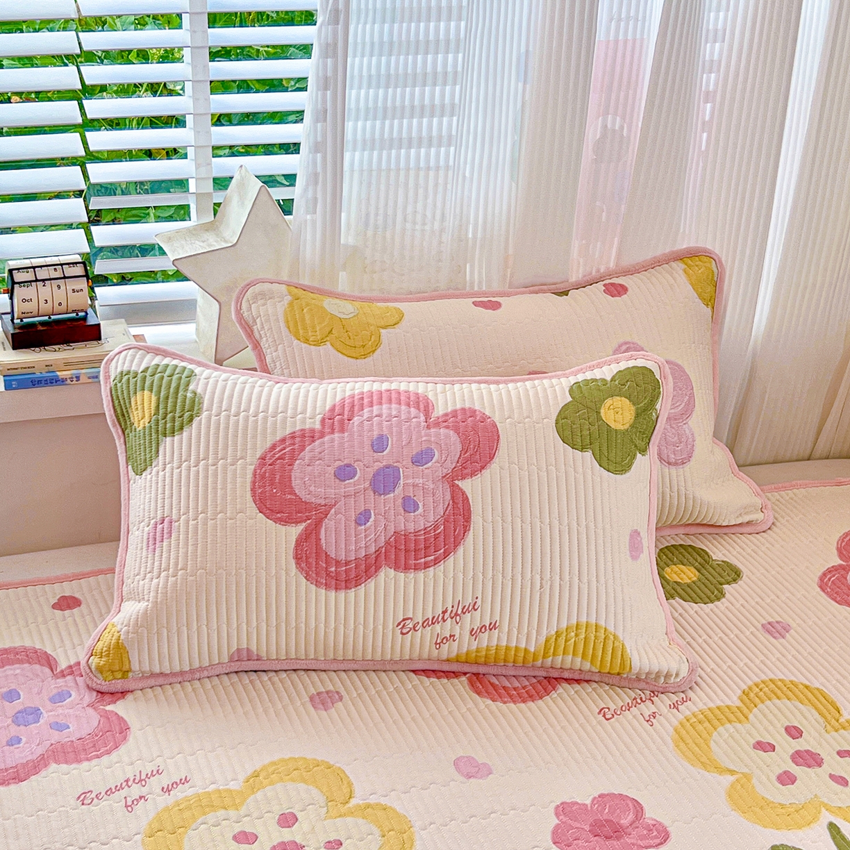 91家纺网 家纺一手货源 找家纺 X猫先生 2025新品棉加绒床盖一面全棉一面牛奶绒床盖炕盖加厚床单床垫四季款系列二 贝利花都(A棉B绒）