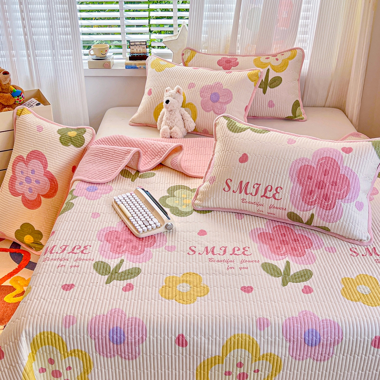 91家纺网 家纺一手货源 找家纺 X猫先生 2025新品棉加绒床盖一面全棉一面牛奶绒床盖炕盖加厚床单床垫四季款系列二 贝利花都(A棉B绒）