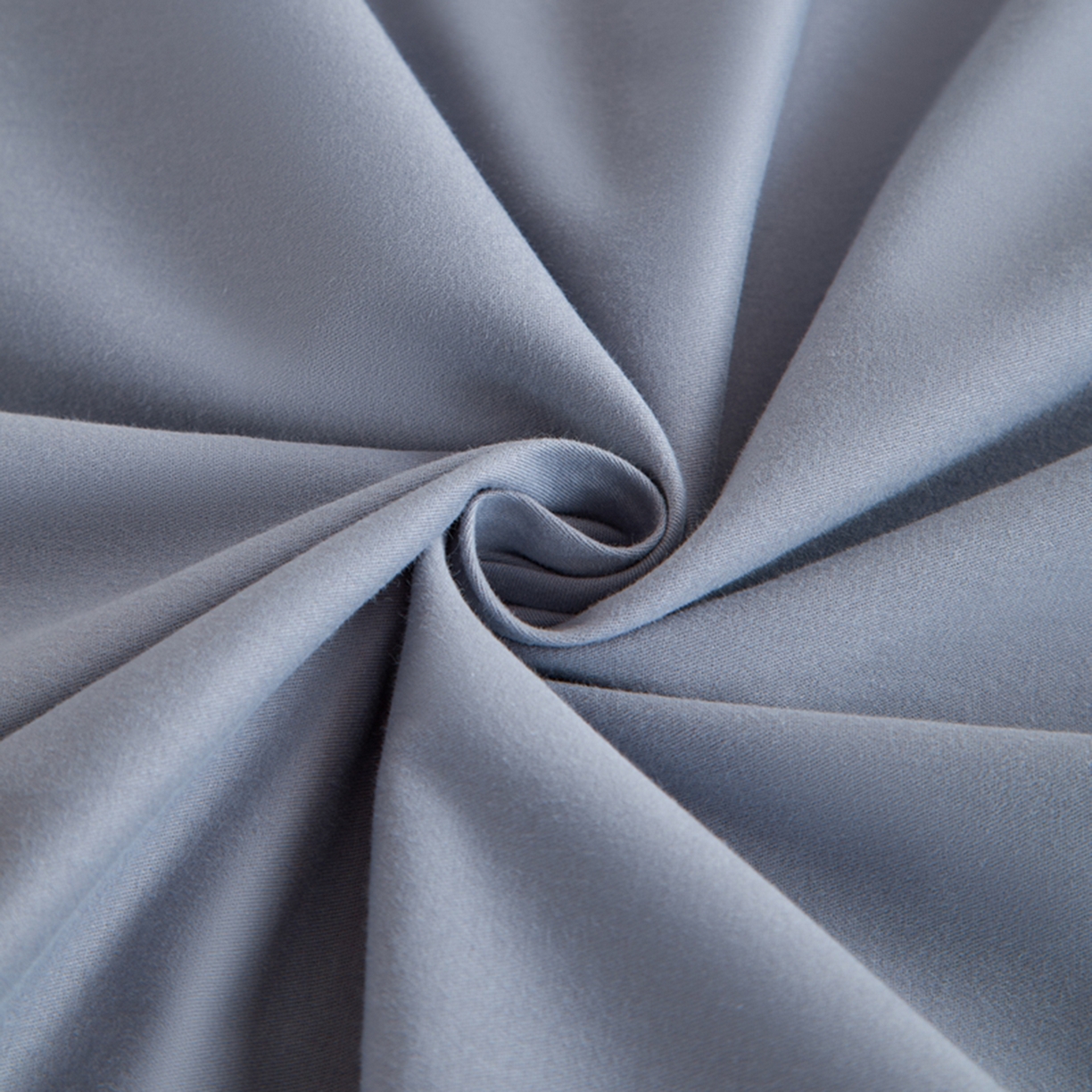 91家纺网 家纺一手货源 找家纺 润肤居 2025新款全棉纯色双拼加厚磨毛四件套 蓝莓+浅灰