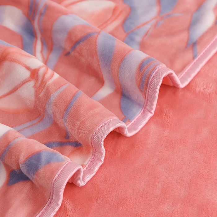 91家纺网 家纺一手货源 找家纺 绘萱2025新品爆款8斤包边印花牛奶绒四件套床裙款法莱绒金貂貂狐 郁金香