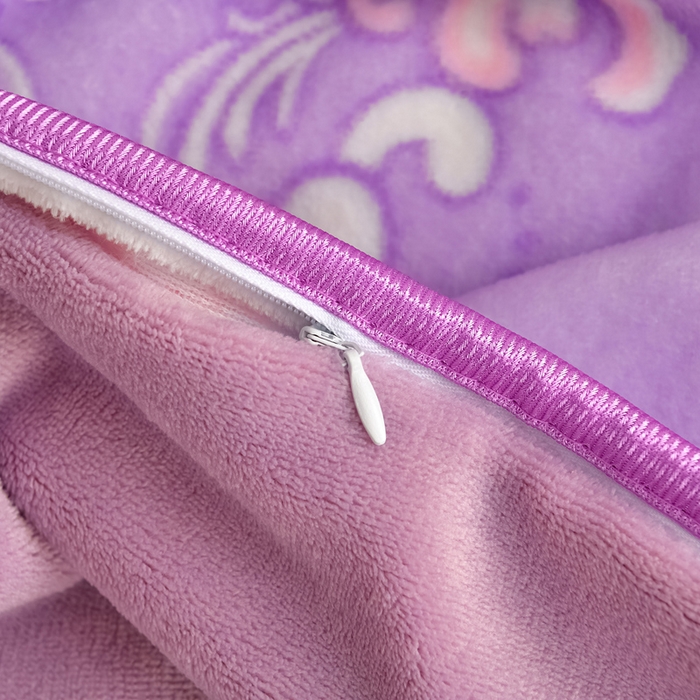 91家纺网 家纺一手货源 找家纺 绘萱2025新品爆款8斤包边印花牛奶绒四件套床裙款法莱绒金貂貂狐 云尚花谷-紫